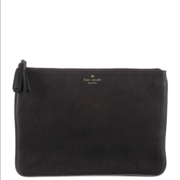 kate spade Handbags - NWT! Kate Spade Black Leather Clutch